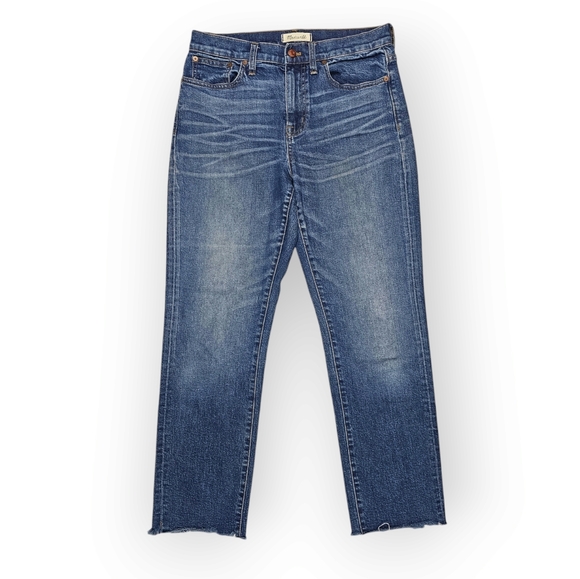 Madewell Denim - Madewell‎ Cruser Straight Leg Cropped Denim Jeans Women's Size 28